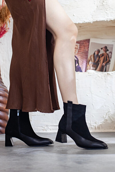 Adım Adım Γυναικείες μπότες με φερμουάρ στο πλάι με τακούνι