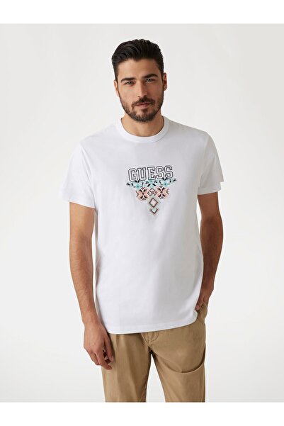 Guess Ss Cn Triangle Erkek Regular Fit T-Shirt