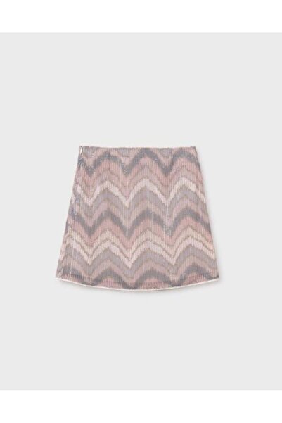 MAYORAL تنورة بناتي مزينة بالترتر سلمون 7903