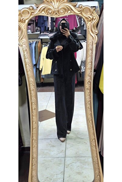 Mintaş معطف من الكشمير مع ياقة من الفرو