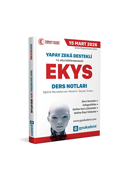 Data Yayınları 2026 MEB Yapay Zeka Destekli EKYS gysakademi Ders Notları
