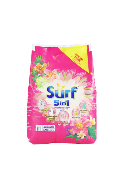 surf 5in1 Jasmine and French Flowers Semi-Automatic Detergent Powder- 2.4Kg