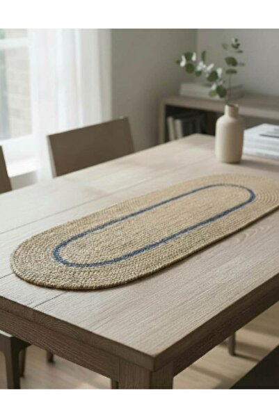 home inn Runner Knitted Textured Oval Model 35X100 cm – Stylish Table Runner