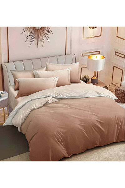 trendyhome Finet Cotton Bedding 6 Pieces – Ombre Beige/Cappuccino