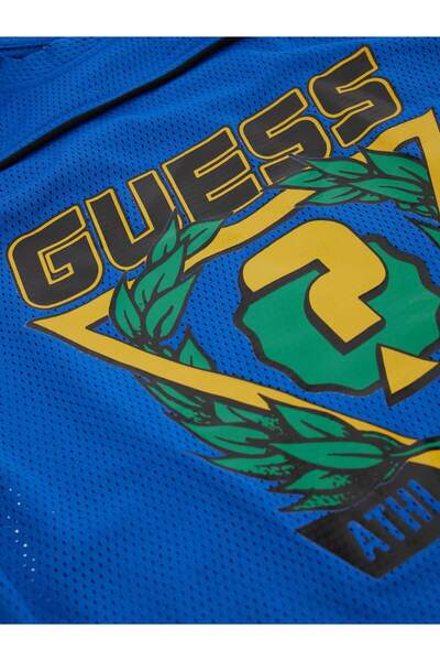 Guess Bluflax Erkek Aktif Oversize Fit T-Shirt