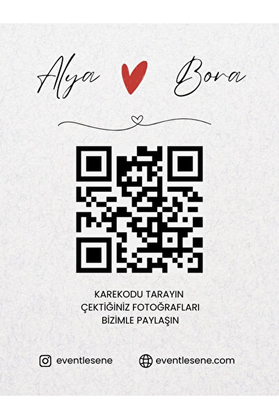Yarelune Eventlesene Karekod Baskılı Kart