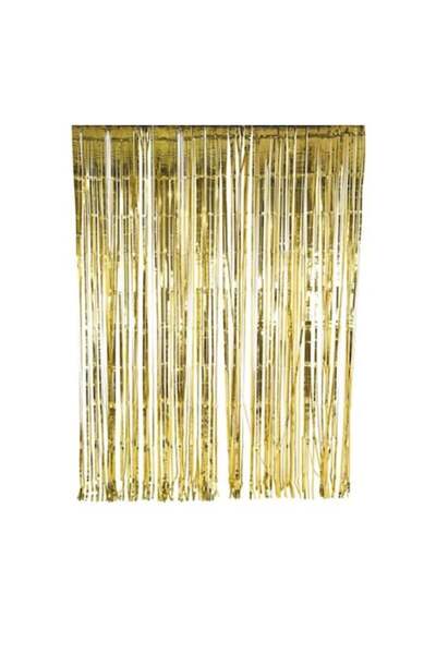 selling depot Set de 2 perdele decorative pentru petrecere - folie metalică aurie