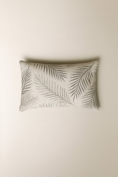 Teksev غطاء وسادة من القماش القطني المزخرف بسحاب من نوع Palm 2