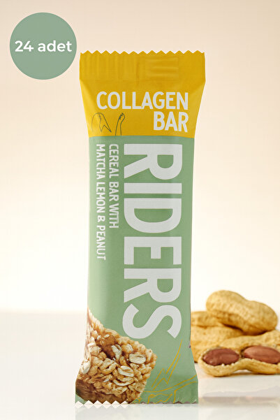 GRANIO Riders Collagen Bar Matcha Lemon&Peanut Kuruyemişli Tahıl Bar 40 Gr×24...