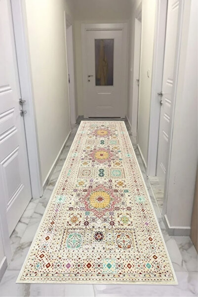 VOPTEKS Renkli Yolluk Makinede Yıkanabilir Halı Kaymaz Taban Halı