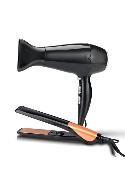 İMPEX Hair Straightener + Hair Dryer Combo 1800-2100W 2 Heat Settings Swivel ...