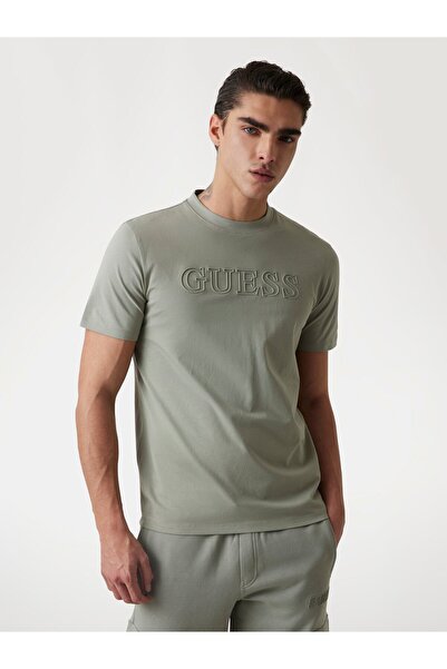 Guess Ss Alphy Erkek Aktif Regular Fit T-Shirt