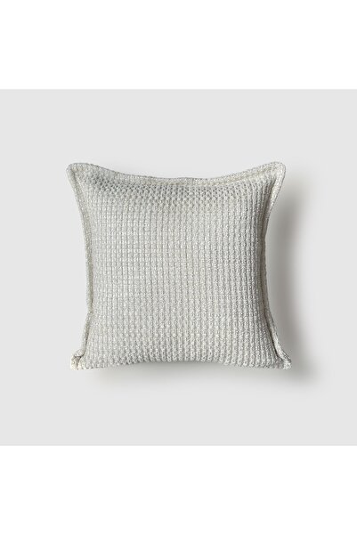 Lidoma Home "Mist" Dokulu Minimal Desenli Kırlent 45x45 - Ekru