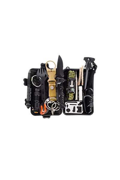 Trizand κιτ επιβίωσης / τουρισμού, 32 σε 1, κουτί μεταφοράς, μαύρο χρώμα