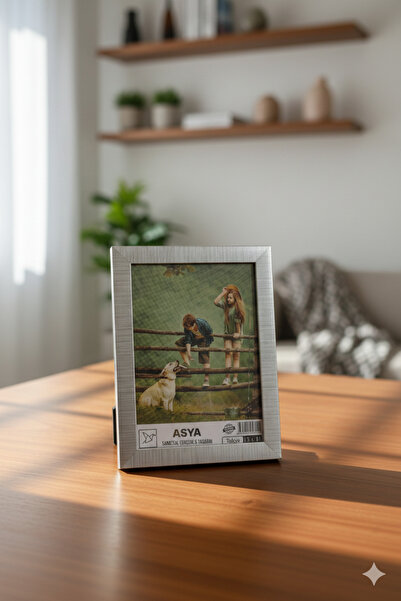 Asya Çerçeve Decorative Tokyo 13X18 Silver Plastic Photo Frame with Glass Stand