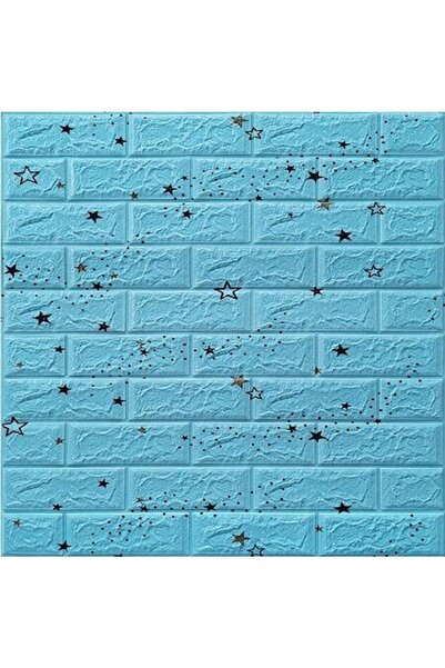 selling depot 3D Self-Adhesive Foam Wallpaper 70x70x0.3 cm - Stars Design, Blue