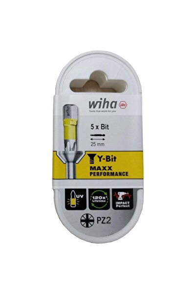 wiha Biți de impact profesionali, Y-Bit 120x, PZ2, 5 bucăți