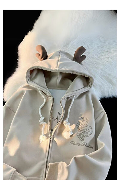 Köstebek Baby Dragon Horned Hooded Sweatshirt