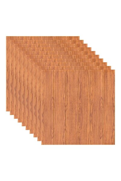 selling depot Set 10x Plăci de tapet 3D autoadezive din spumă, 70 x 70 cm, Arțar roșu