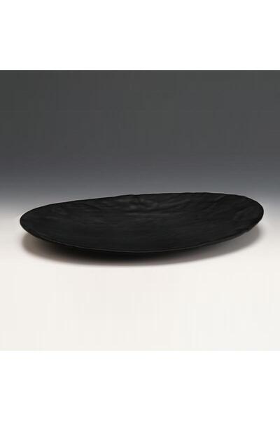 Zicco طبق تقديم من الميلامين K-2018، مقاس 43.5×28 سم، أسود غير لامع