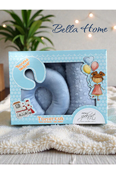 Bella Home بطانية أكسو إيشيبك سوفت تومورك للأطفال - مع هدية طوق للرقبة - 90×110 سم - في علبة أصلية