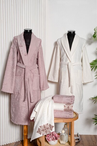 Fiesta Tekstil Queen Çınar Bamboo 6 Piece Bathrobe Set
