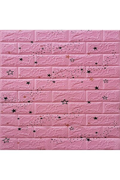 selling depot 3D Self-Adhesive Foam Wallpaper, Star Design, Pink, 70x70x0.3 cm