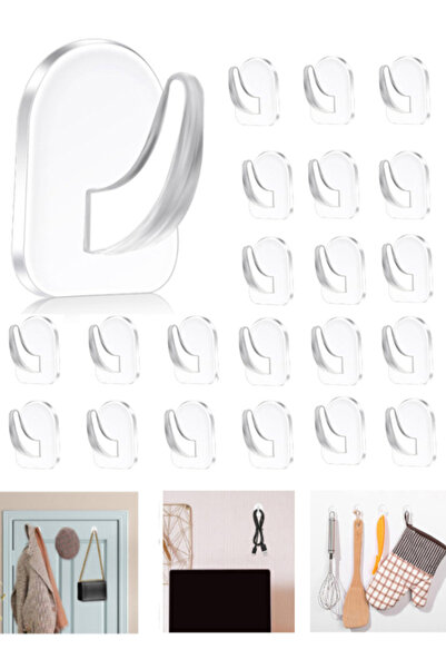 Wnest Shop خطافات جدارية ذاتية اللصق، 20 قطعة من الخطافات الجدارية اللاصقة ال...