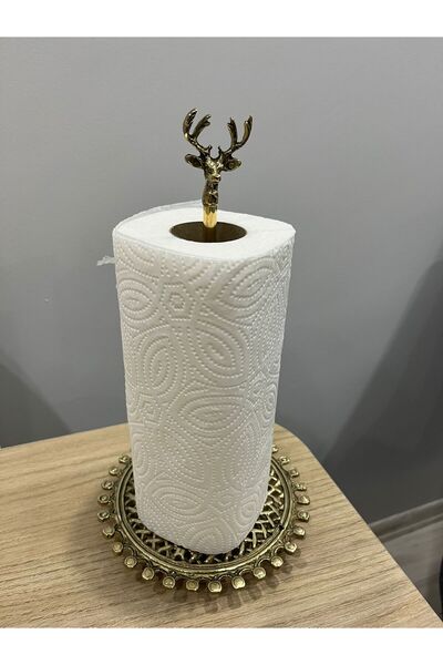 hediye PİRİNÇ DÖKÜM GEYİKLİ RULO KAĞIT HAVLULUK EVDEKORASYON SOFRA ÇEYİZ PEÇETELİK