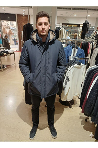 COMPİERE Classic Cut Coat with Padded Body and Hood