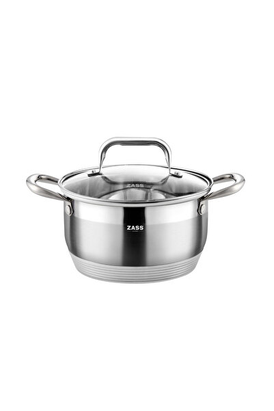 Zass Gourmet ZG-SC01-26 Stainless Steel Pot with Lid, Capacity 10 L, 304 Stainless Steel, Silver