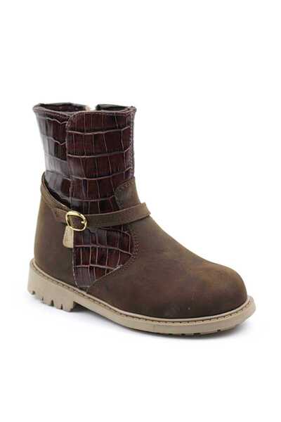 tino Cizme captusite , pentru copii , din piele naturala 3246-MARO/MARO