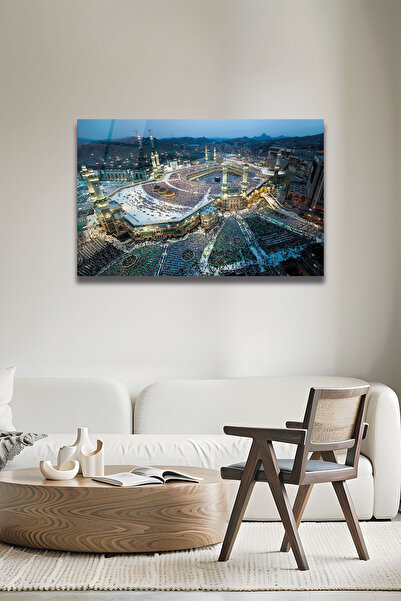 DecorAnatolia Mekke’nin Kalbi: Kâbe Kutsal Topraklar Cam Duvar Tablosu