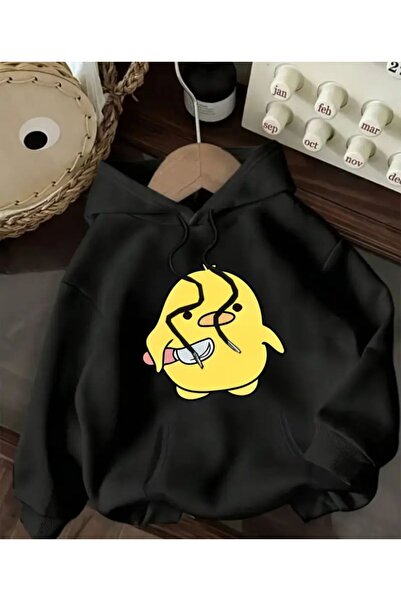 herkesemoda με κουκούλα Φούτερ με λεπτομέρεια εκτύπωσης Killer Chick