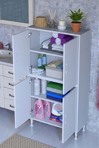 Eliusta Nuve Geniş Depolama Alanlı Dolap 70 cm Banyo/Mutfak Çok Fonksiyonlu 7...