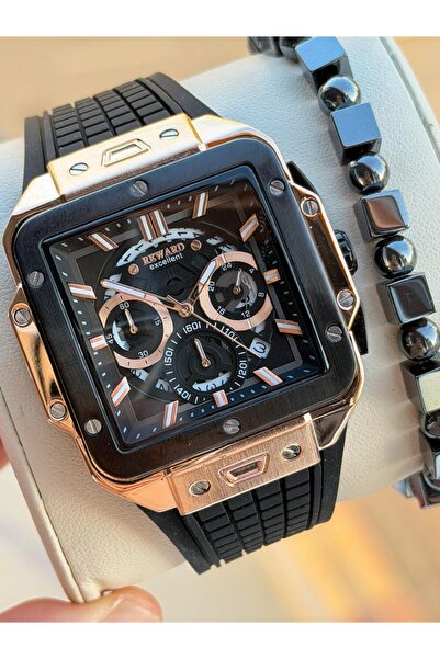 Reward ساعة يد رجالية مع حزام سيليكون وساعة توقيت 5 أتم مع ضمان لمدة عامين هد...