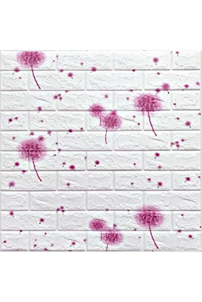 selling depot 3D Self-Adhesive Foam Wallpaper - Dandelion Design, 70x70x0.3 cm, White/Pink