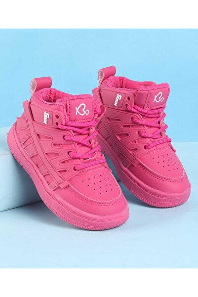 Babyoye Solid Color Lace Up Closure Casual Shoes - Pink