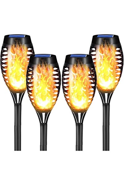 selling depot Set de 4 lanterne solare cu efect de flacără, Selling Depot, 52...