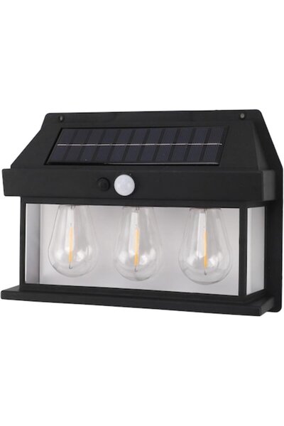selling depot Set de 2 aplice solare cu 3 LED-uri 38W, senzor de mișcare, KT ...