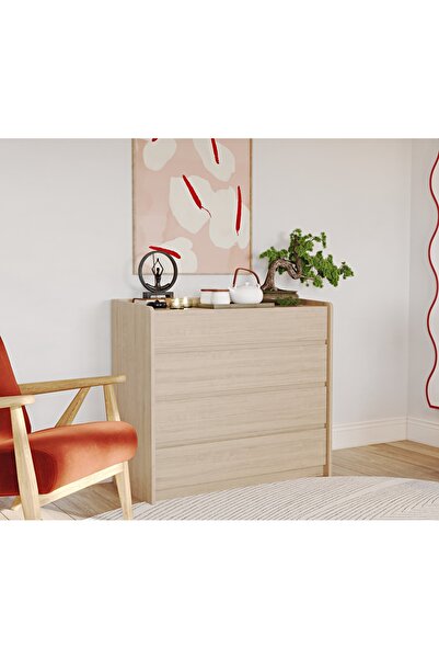 Normod Linn İskandinav Şifonyer - Çizilmeye Dayanıklı, Premium Kaplama