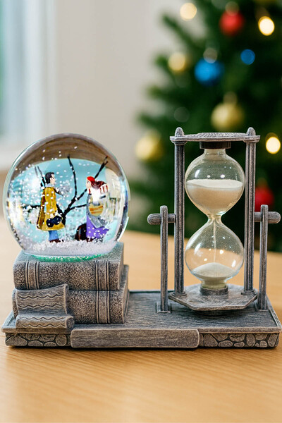 zozoya Yılbaşı Hediyesi Kış Masalı Sokak Lambası Işıklı Müzikli Kar Küresi Ku...