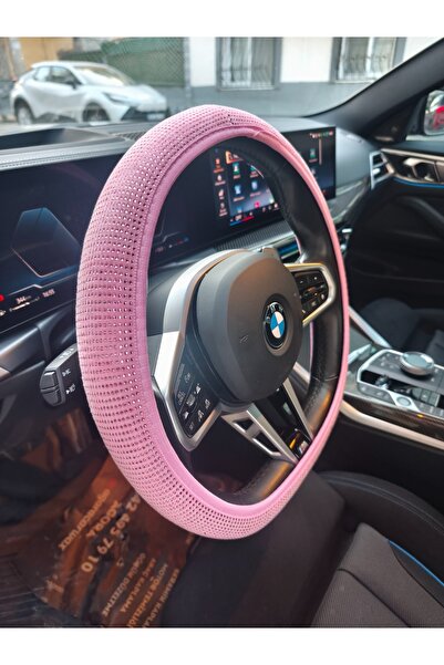 REPLAX Pembe direksiyon kılıfı elastik 38 cm Taşlı Diamond Pembe 1842052