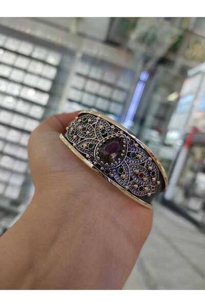 Silver 925 Ayar Gümüş Hürrem Model Bronz Damla Taş Bileklik