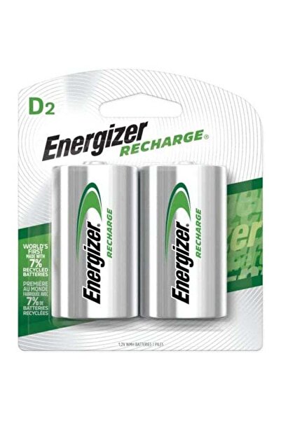 Energizer D Rechargeable Batteries - Pack of 2 Multicolour