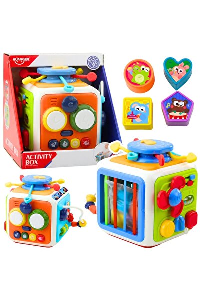 MalPlay Sortator interactiv pentru copii, cu forme, abac, butoane cu sunete s...