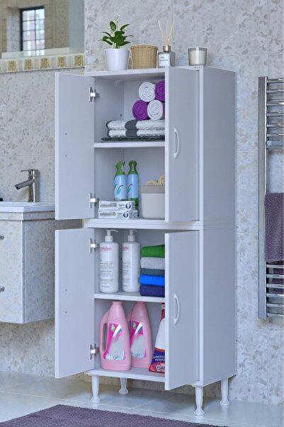 Eliusta Nuve Geniş Depolama Alanlı Dolap 65 cm Banyo/Mutfak Çok Fonksiyonlu 6...