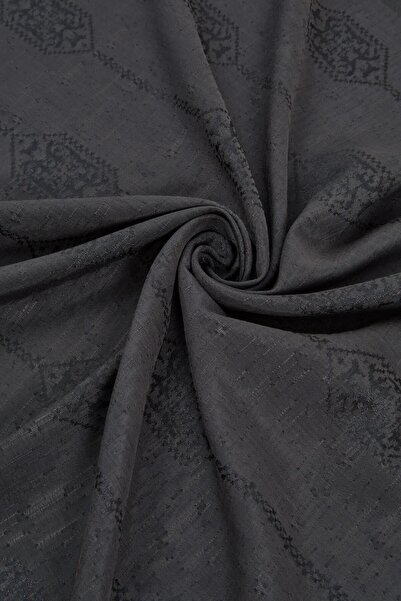 Valentino Orlandi Siena, Jacquard Cocoon Shawl - Motif Pattern - 13 - Anthracite