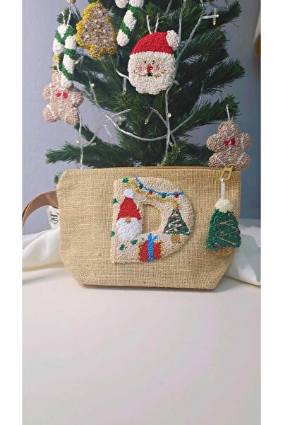 BACKHOME Makyaj Çantası, clutch , El Çantası, punch(panç), el emeği,yılbaşı k...