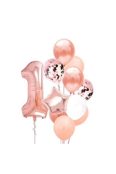 selling depot Set of 12 '1st Birthday' Balloons, Selling Depot®, Rose Gold